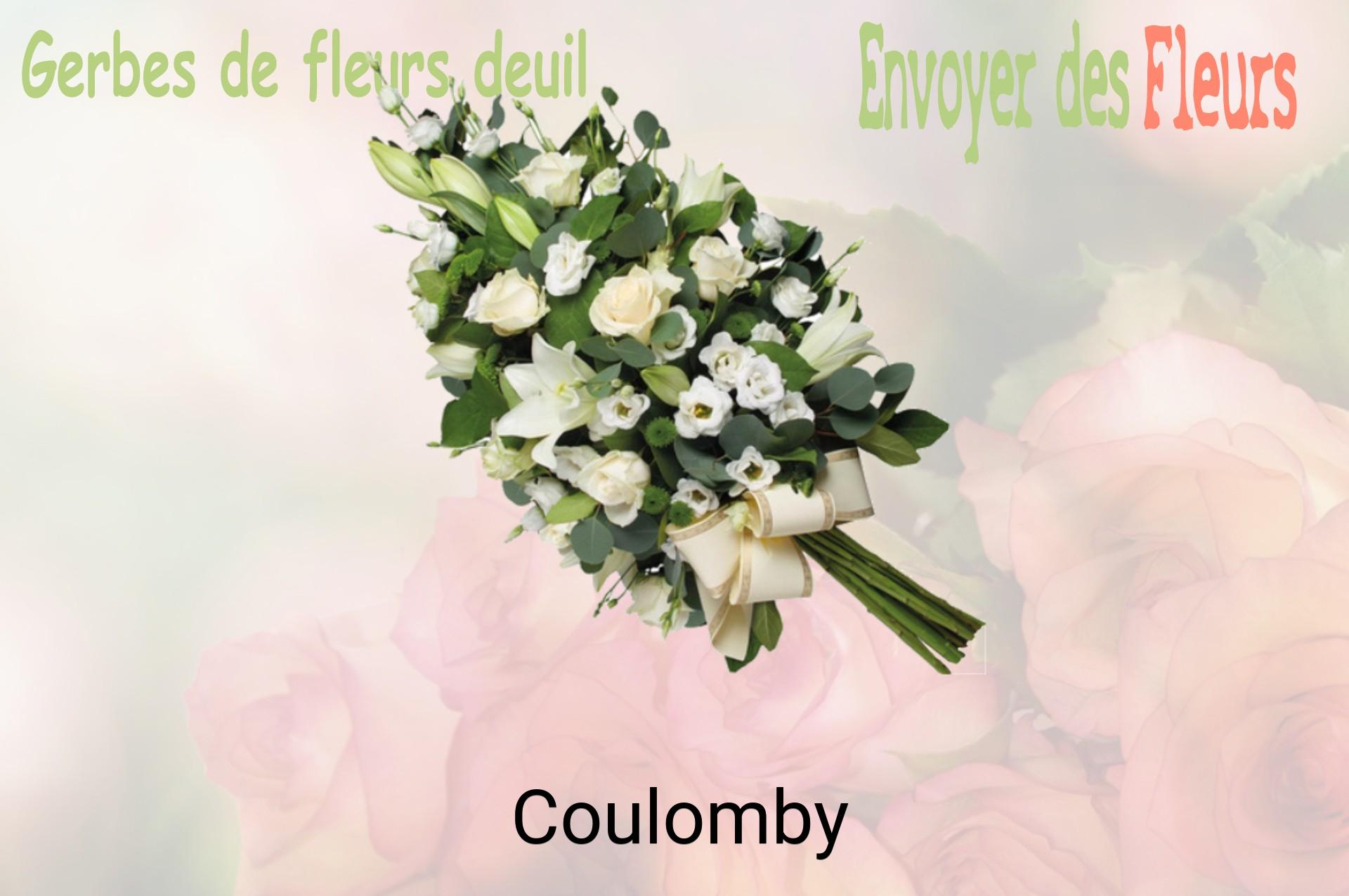 Gerbe de fleurs de deuil livrée à Coulomby
